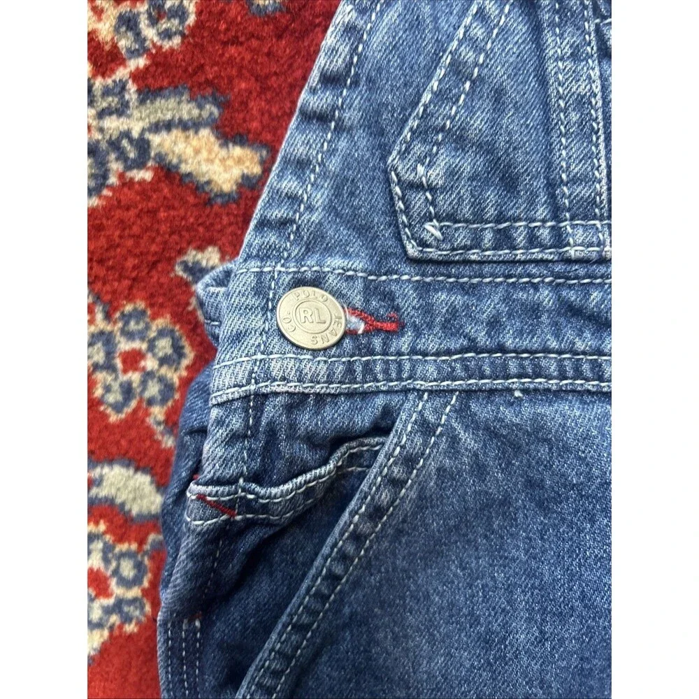 Polo Jeans Co Ralph Lauren 3-6 Months Overalls Denim American Flag